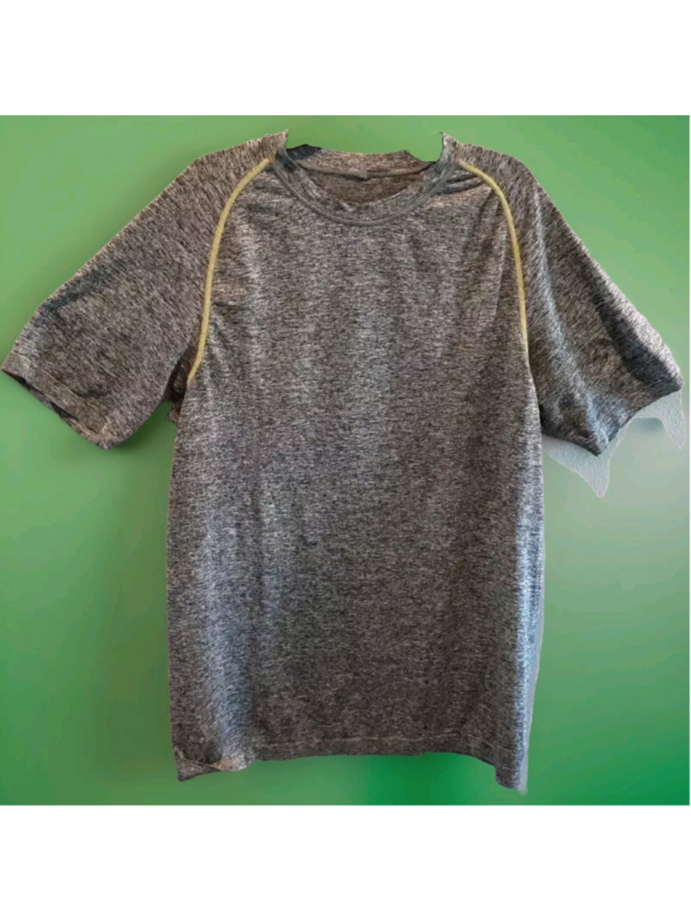 LULULEMON-BLACK-Metal Vent Tech TEE SHIRT-SS-Visualize Your Victory-Back Logo-XL